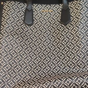 Michael Kors Black and Cream Patterned Tote